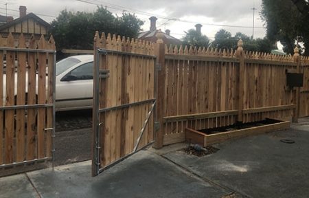 picket fence with gate