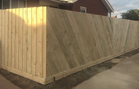 treated pine fence